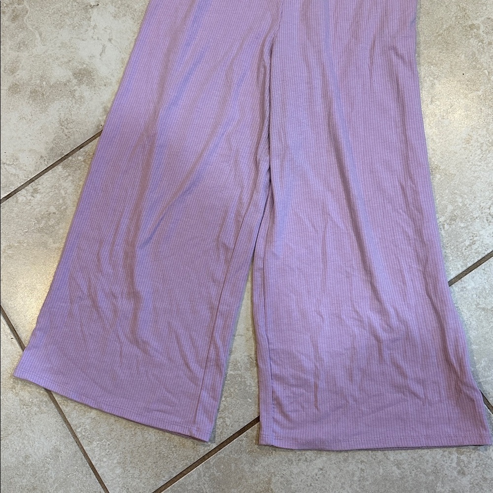 Dressed In LaLa Lex Ribbed Wide Leg Knit Pants S Purple - Picture 5 of 8